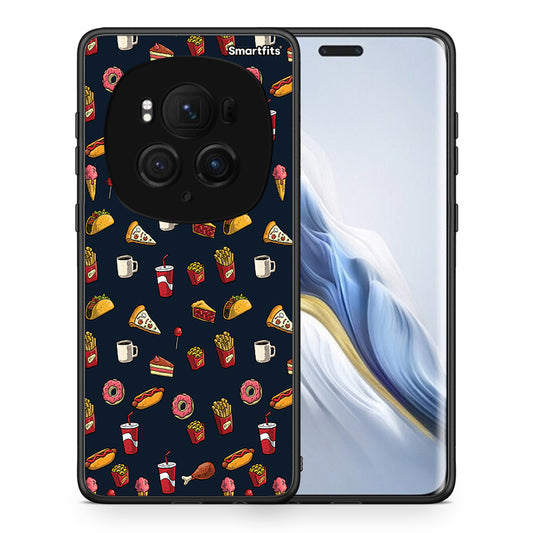 Θήκη Honor Magic6 Pro Hungry Random από τη Smartfits με σχέδιο στο πίσω μέρος και μαύρο περίβλημα | Honor Magic6 Pro Hungry Random case with colorful back and black bezels