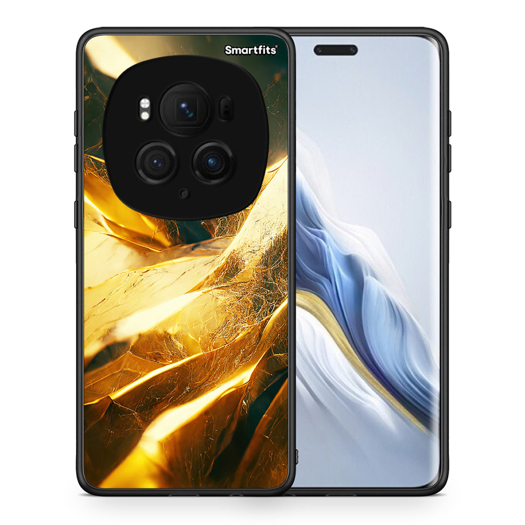 Θήκη Honor Magic6 Pro Real Gold από τη Smartfits με σχέδιο στο πίσω μέρος και μαύρο περίβλημα | Honor Magic6 Pro Real Gold case with colorful back and black bezels