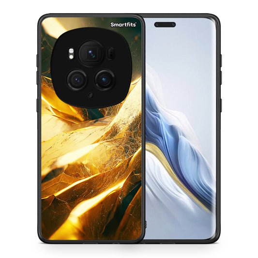 Θήκη Honor Magic6 Pro Real Gold από τη Smartfits με σχέδιο στο πίσω μέρος και μαύρο περίβλημα | Honor Magic6 Pro Real Gold case with colorful back and black bezels
