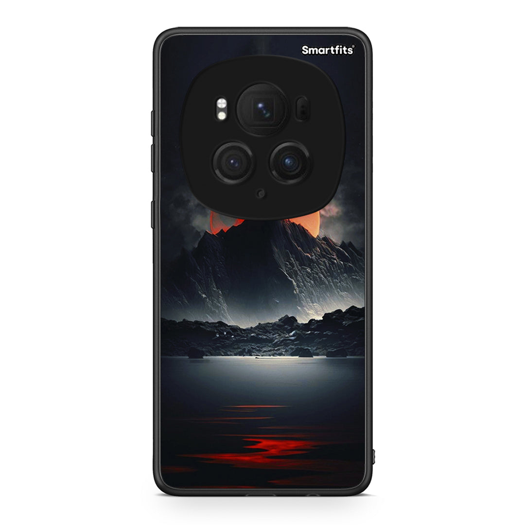 Honor Magic6 Pro Red Full Moon θήκη από τη Smartfits με σχέδιο στο πίσω μέρος και μαύρο περίβλημα | Smartphone case with colorful back and black bezels by Smartfits