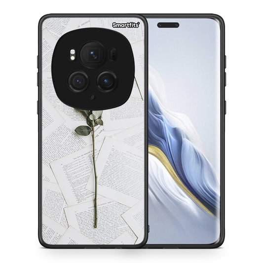 Θήκη Honor Magic6 Pro Red Rose από τη Smartfits με σχέδιο στο πίσω μέρος και μαύρο περίβλημα | Honor Magic6 Pro Red Rose case with colorful back and black bezels