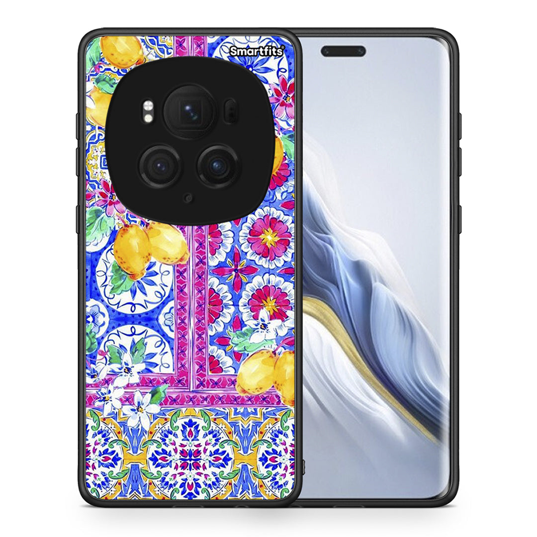 Θήκη Honor Magic6 Pro Retro Spring από τη Smartfits με σχέδιο στο πίσω μέρος και μαύρο περίβλημα | Honor Magic6 Pro Retro Spring case with colorful back and black bezels