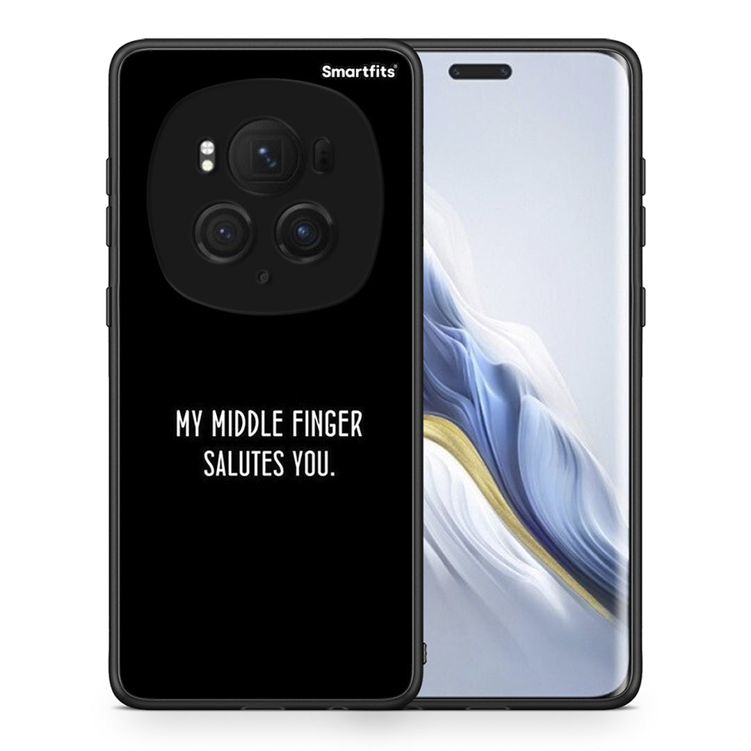 Θήκη Honor Magic6 Pro Salute από τη Smartfits με σχέδιο στο πίσω μέρος και μαύρο περίβλημα | Honor Magic6 Pro Salute case with colorful back and black bezels