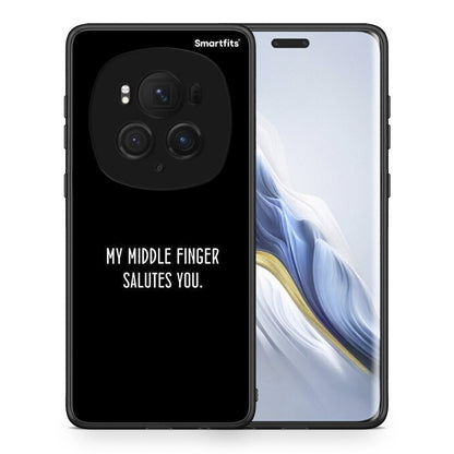 Θήκη Honor Magic6 Pro Salute από τη Smartfits με σχέδιο στο πίσω μέρος και μαύρο περίβλημα | Honor Magic6 Pro Salute case with colorful back and black bezels