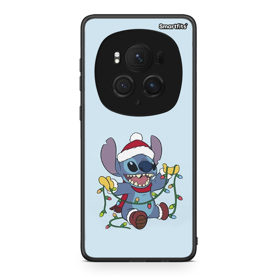 Honor Magic6 Pro Santa Stich θήκη από τη Smartfits με σχέδιο στο πίσω μέρος και μαύρο περίβλημα | Smartphone case with colorful back and black bezels by Smartfits