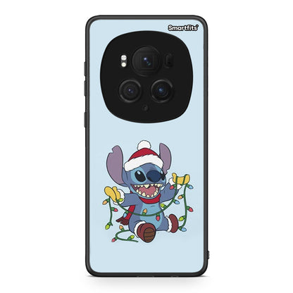 Honor Magic6 Pro Santa Stich θήκη από τη Smartfits με σχέδιο στο πίσω μέρος και μαύρο περίβλημα | Smartphone case with colorful back and black bezels by Smartfits