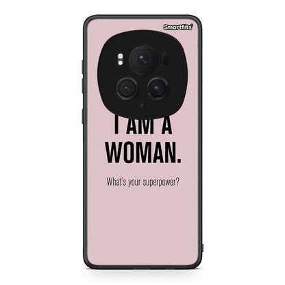 Honor Magic6 Pro Superpower Woman θήκη από τη Smartfits με σχέδιο στο πίσω μέρος και μαύρο περίβλημα | Smartphone case with colorful back and black bezels by Smartfits