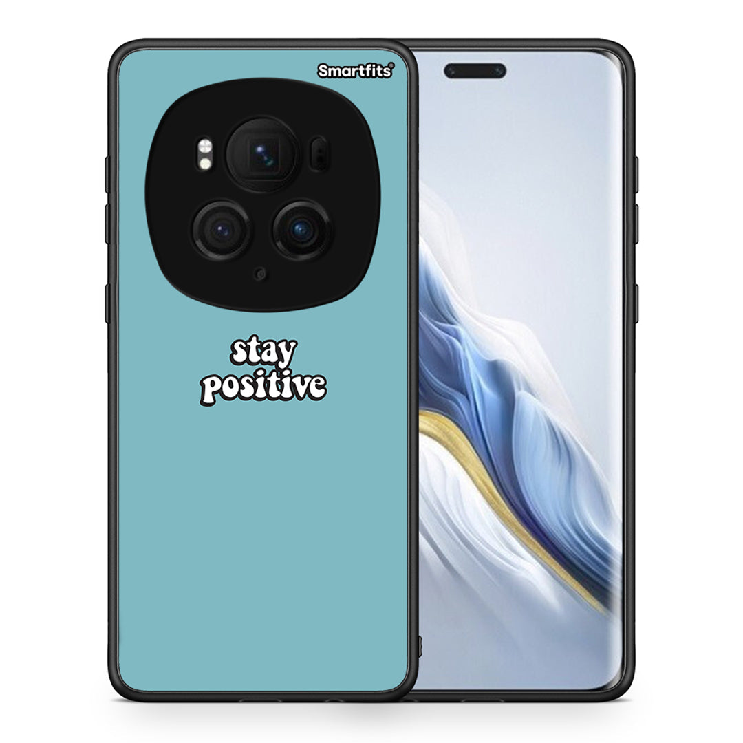 Θήκη Honor Magic6 Pro Positive Text από τη Smartfits με σχέδιο στο πίσω μέρος και μαύρο περίβλημα | Honor Magic6 Pro Positive Text case with colorful back and black bezels