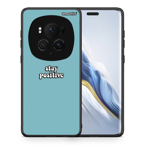 Θήκη Honor Magic6 Pro Positive Text από τη Smartfits με σχέδιο στο πίσω μέρος και μαύρο περίβλημα | Honor Magic6 Pro Positive Text case with colorful back and black bezels