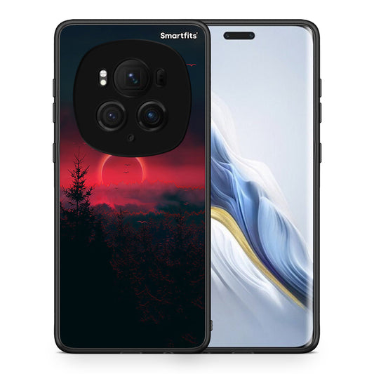 Θήκη Honor Magic6 Pro Sunset Tropic από τη Smartfits με σχέδιο στο πίσω μέρος και μαύρο περίβλημα | Honor Magic6 Pro Sunset Tropic case with colorful back and black bezels