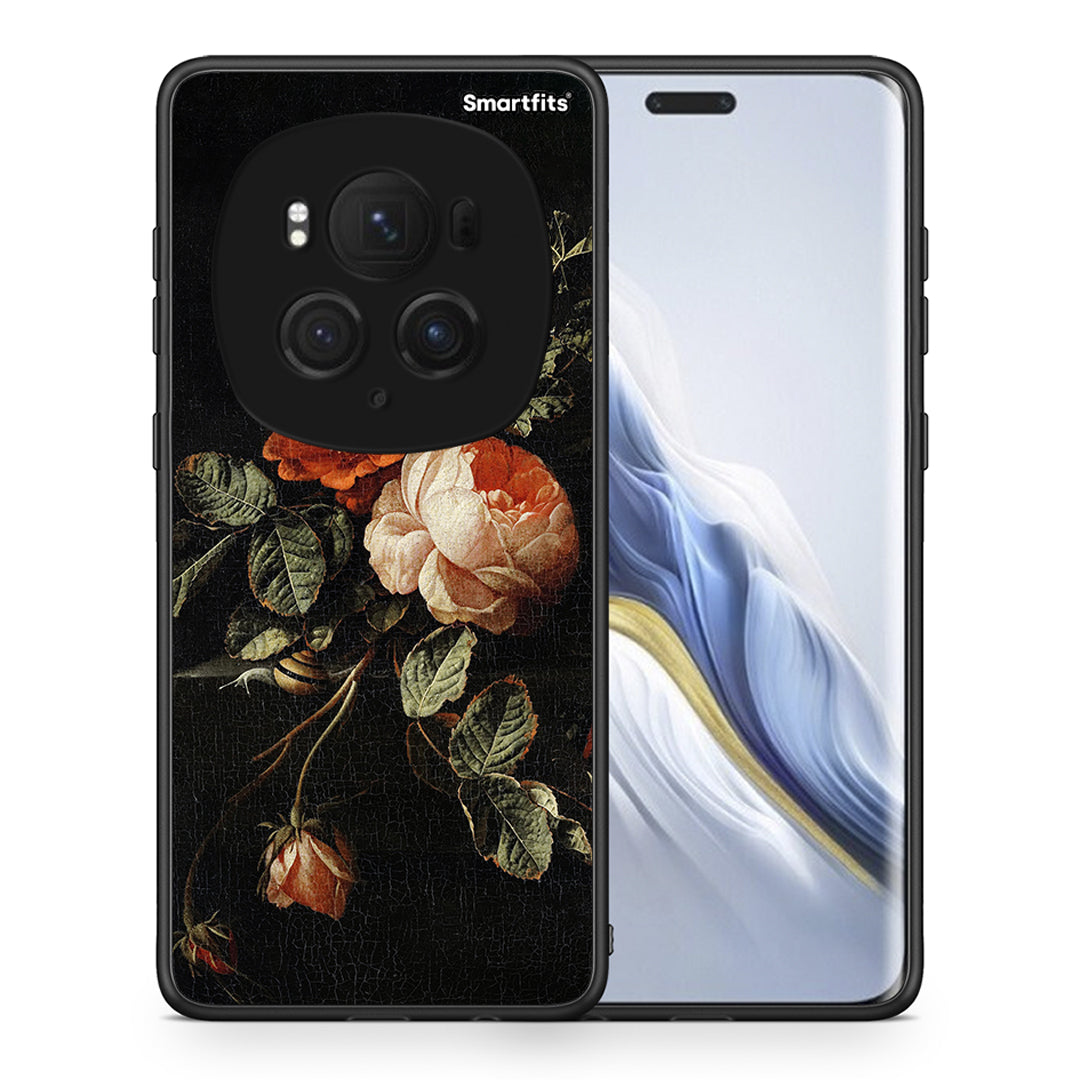 Θήκη Honor Magic6 Pro Vintage Roses από τη Smartfits με σχέδιο στο πίσω μέρος και μαύρο περίβλημα | Honor Magic6 Pro Vintage Roses case with colorful back and black bezels