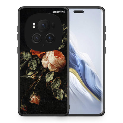 Θήκη Honor Magic6 Pro Vintage Roses από τη Smartfits με σχέδιο στο πίσω μέρος και μαύρο περίβλημα | Honor Magic6 Pro Vintage Roses case with colorful back and black bezels