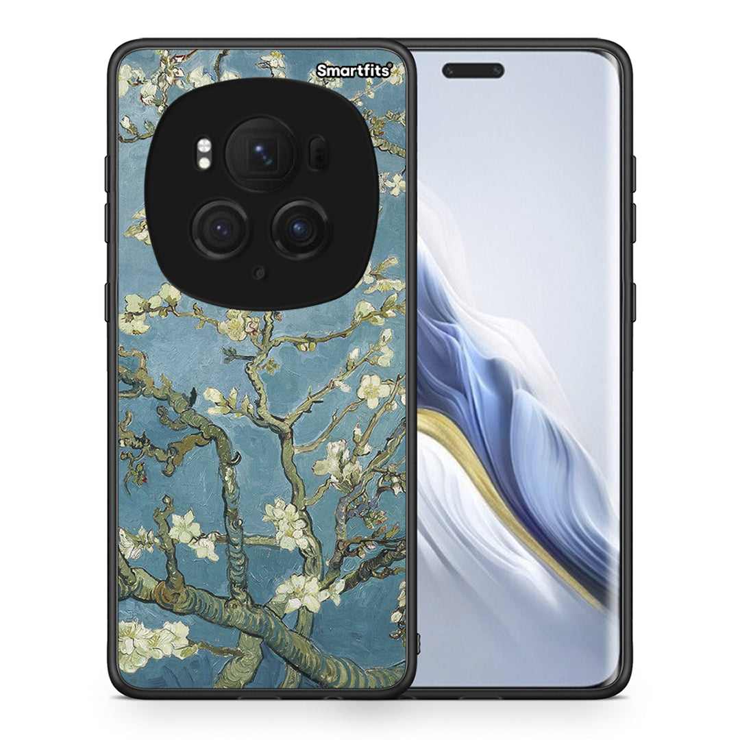 Θήκη Honor Magic6 Pro White Blossoms από τη Smartfits με σχέδιο στο πίσω μέρος και μαύρο περίβλημα | Honor Magic6 Pro White Blossoms case with colorful back and black bezels
