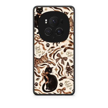 Θήκη Honor Magic6 Pro Wild Cats and Animal Print Collage από τη Smartfits με σχέδιο στο πίσω μέρος και μαύρο περίβλημα | Honor Magic6 Pro Wild Cats and Animal Print Collage case with colorful back and black bezels