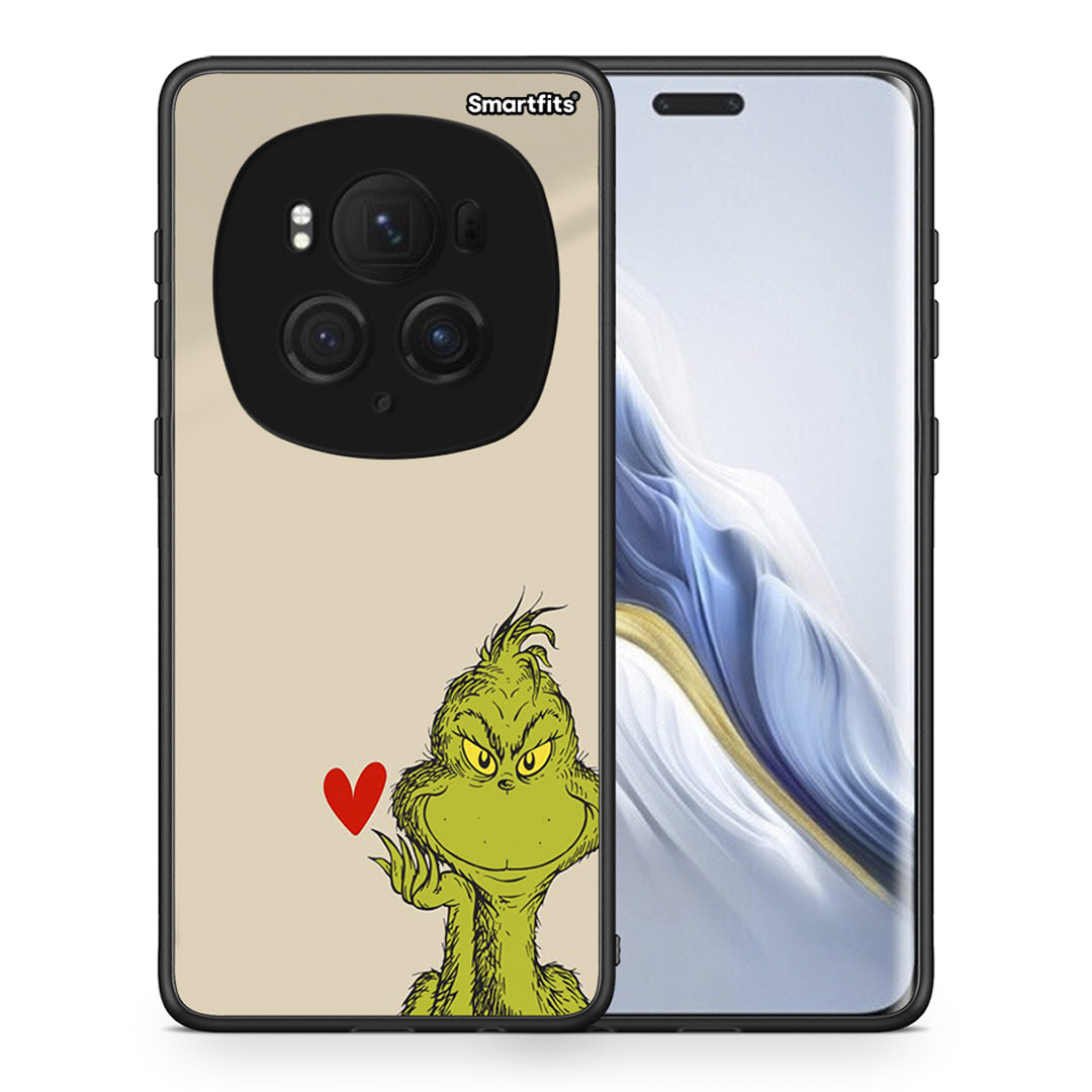 Θήκη Honor Magic6 Pro Xmas Grinch από τη Smartfits με σχέδιο στο πίσω μέρος και μαύρο περίβλημα | Honor Magic6 Pro Xmas Grinch case with colorful back and black bezels