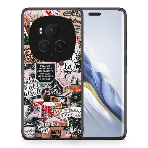 Θήκη Honor Magic6 Pro Xmas Habbits από τη Smartfits με σχέδιο στο πίσω μέρος και μαύρο περίβλημα | Honor Magic6 Pro Xmas Habbits case with colorful back and black bezels