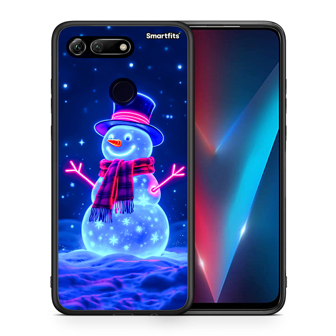 Christmas Neon Snowman - Honor View 20 θήκη