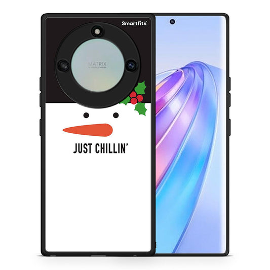 Θήκη Honor X40 Christmas Chillin από τη Smartfits με σχέδιο στο πίσω μέρος και μαύρο περίβλημα | Honor X40 Christmas Chillin case with colorful back and black bezels