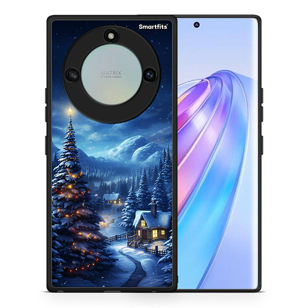 Θήκη Honor X40 Christmas Scenery από τη Smartfits με σχέδιο στο πίσω μέρος και μαύρο περίβλημα | Honor X40 Christmas Scenery case with colorful back and black bezels
