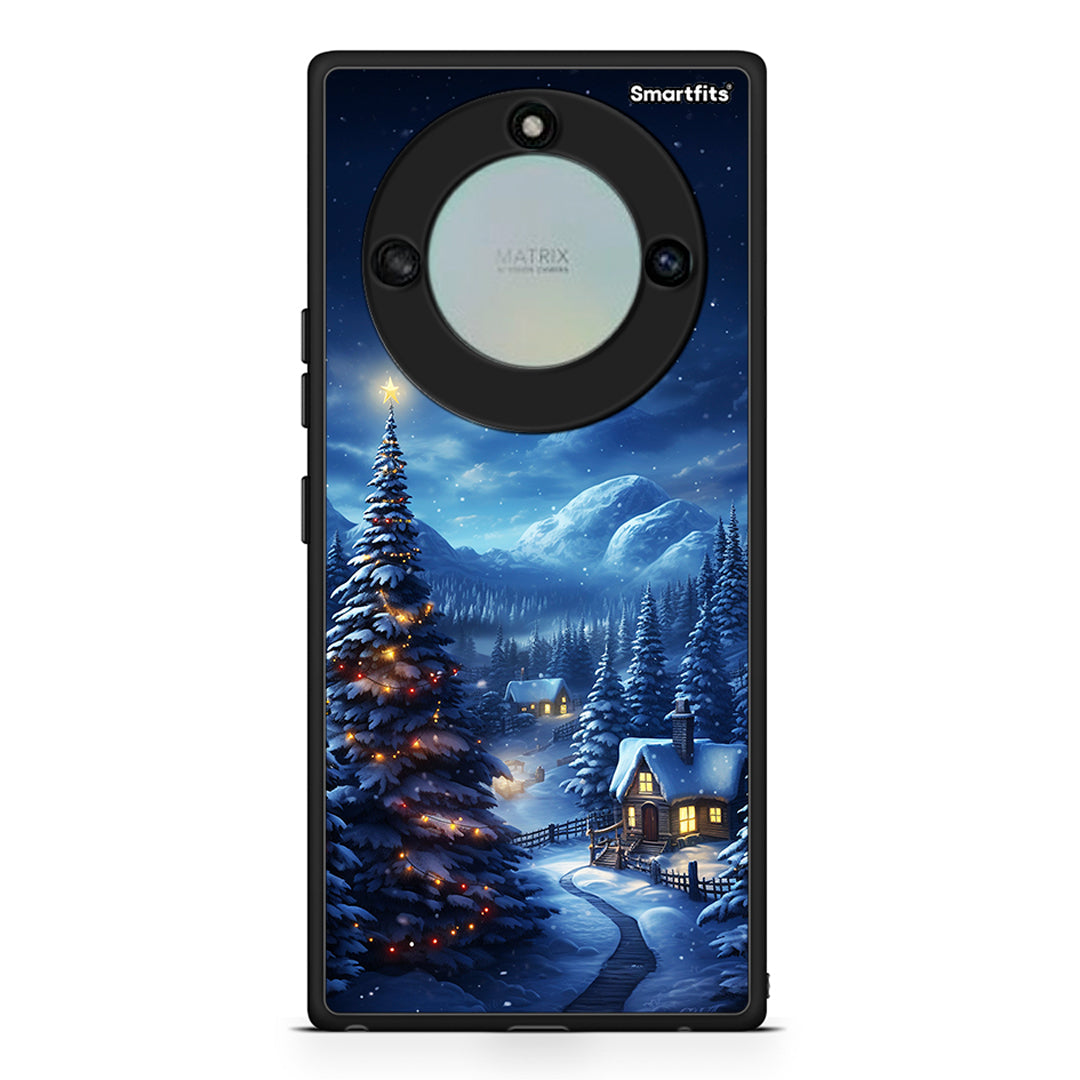 Honor X40 Christmas Scenery θήκη από τη Smartfits με σχέδιο στο πίσω μέρος και μαύρο περίβλημα | Smartphone case with colorful back and black bezels by Smartfits