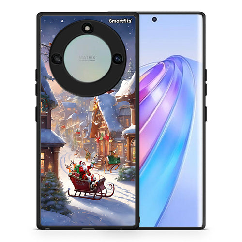 Θήκη Honor X40 Christmas Snow από τη Smartfits με σχέδιο στο πίσω μέρος και μαύρο περίβλημα | Honor X40 Christmas Snow case with colorful back and black bezels