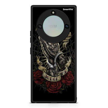 Honor X40 Judge By God θήκη από τη Smartfits με σχέδιο στο πίσω μέρος και μαύρο περίβλημα | Smartphone case with colorful back and black bezels by Smartfits