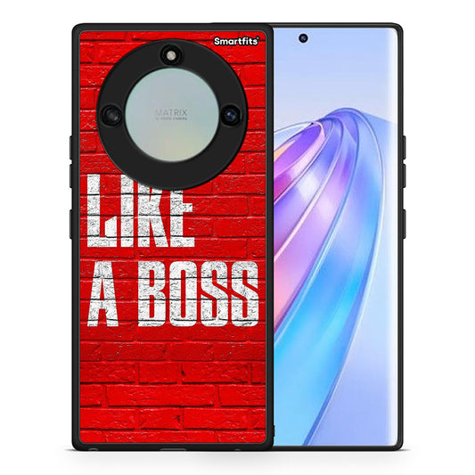 Θήκη Honor X40 Like A Boss από τη Smartfits με σχέδιο στο πίσω μέρος και μαύρο περίβλημα | Honor X40 Like A Boss case with colorful back and black bezels
