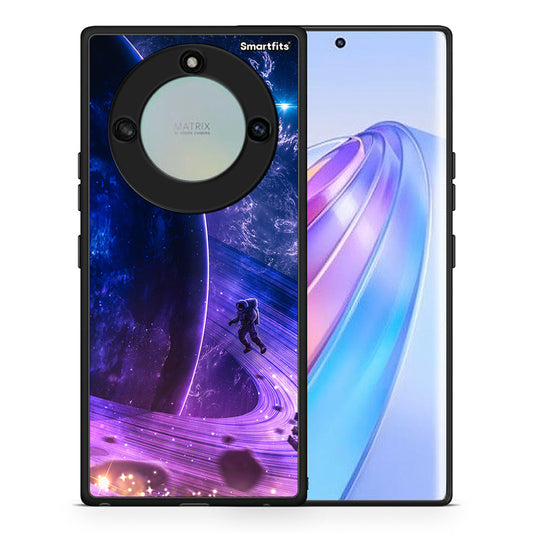 Θήκη Honor X40 Lost Astronaut από τη Smartfits με σχέδιο στο πίσω μέρος και μαύρο περίβλημα | Honor X40 Lost Astronaut case with colorful back and black bezels