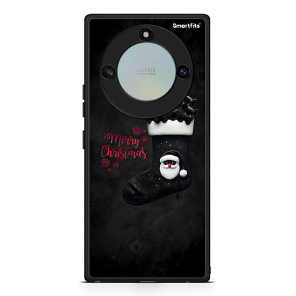 Honor X40 Merry Cat Christmas θήκη από τη Smartfits με σχέδιο στο πίσω μέρος και μαύρο περίβλημα | Smartphone case with colorful back and black bezels by Smartfits