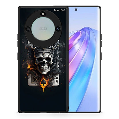 Θήκη Honor X40 Skull King Ace από τη Smartfits με σχέδιο στο πίσω μέρος και μαύρο περίβλημα | Honor X40 Skull King Ace case with colorful back and black bezels