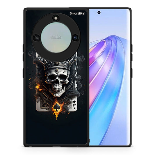 Θήκη Honor X40 Skull King Ace από τη Smartfits με σχέδιο στο πίσω μέρος και μαύρο περίβλημα | Honor X40 Skull King Ace case with colorful back and black bezels