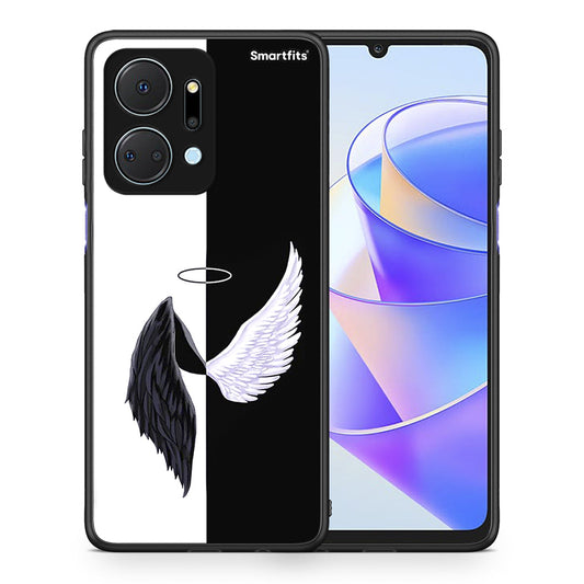 Θήκη Honor X7a Angels Demons από τη Smartfits με σχέδιο στο πίσω μέρος και μαύρο περίβλημα | Honor X7a Angels Demons case with colorful back and black bezels