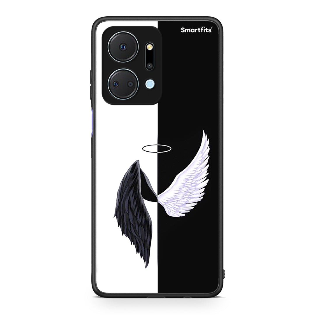 Honor X7a Angels Demons θήκη από τη Smartfits με σχέδιο στο πίσω μέρος και μαύρο περίβλημα | Smartphone case with colorful back and black bezels by Smartfits