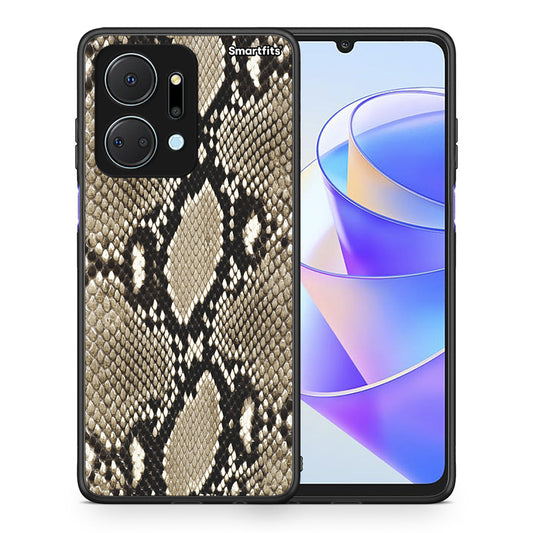 Θήκη Honor X7a Fashion Snake Animal από τη Smartfits με σχέδιο στο πίσω μέρος και μαύρο περίβλημα | Honor X7a Fashion Snake Animal case with colorful back and black bezels