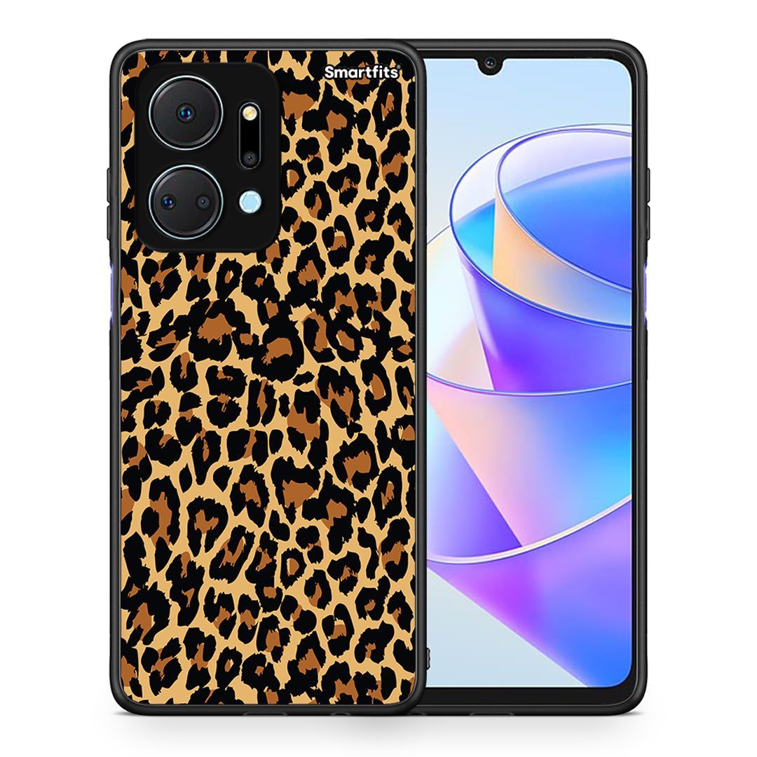 Θήκη Honor X7a Leopard Animal από τη Smartfits με σχέδιο στο πίσω μέρος και μαύρο περίβλημα | Honor X7a Leopard Animal case with colorful back and black bezels