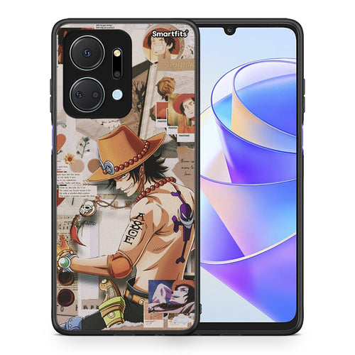Θήκη Honor X7a Anime Collage από τη Smartfits με σχέδιο στο πίσω μέρος και μαύρο περίβλημα | Honor X7a Anime Collage case with colorful back and black bezels