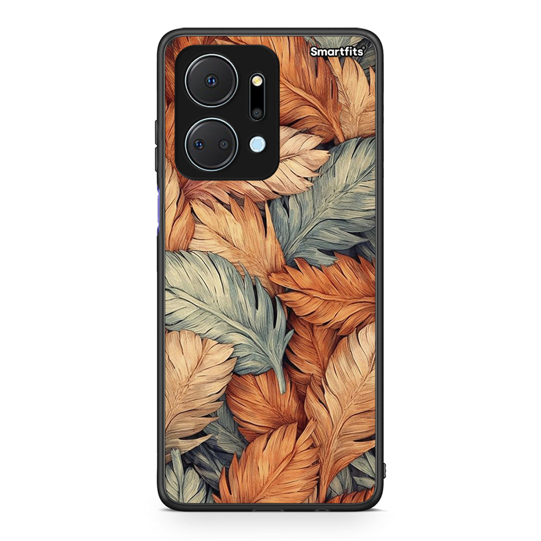 Honor X7a Autumn Leaves Θήκη από τη Smartfits με σχέδιο στο πίσω μέρος και μαύρο περίβλημα | Smartphone case with colorful back and black bezels by Smartfits