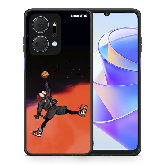 Θήκη Honor X7a Basketball Hero από τη Smartfits με σχέδιο στο πίσω μέρος και μαύρο περίβλημα | Honor X7a Basketball Hero case with colorful back and black bezels