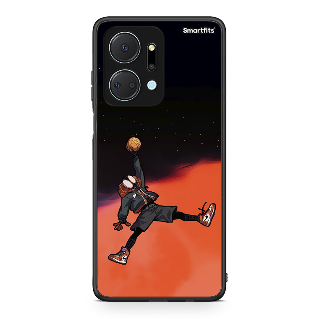 Honor X7a Basketball Hero θήκη από τη Smartfits με σχέδιο στο πίσω μέρος και μαύρο περίβλημα | Smartphone case with colorful back and black bezels by Smartfits