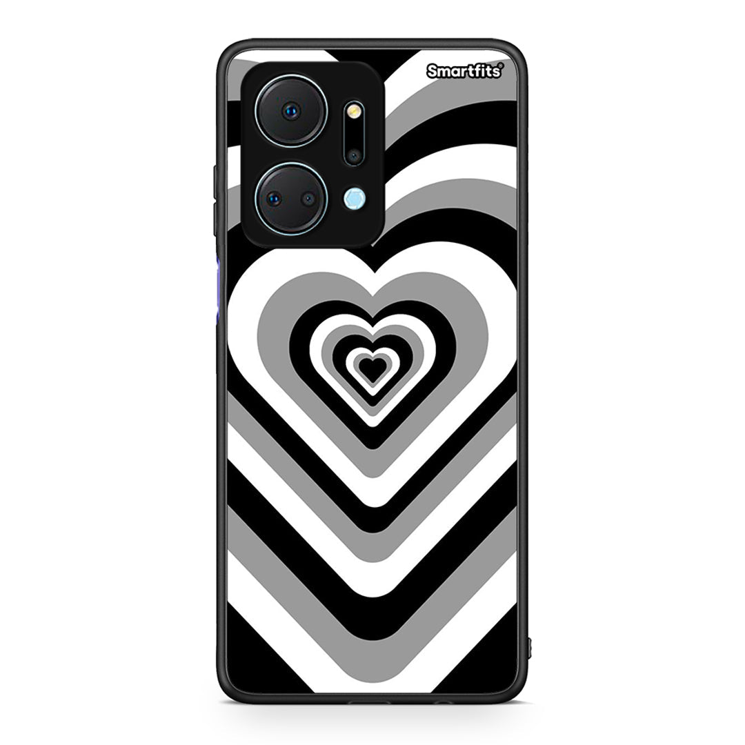 Honor X7a Black Hearts θήκη από τη Smartfits με σχέδιο στο πίσω μέρος και μαύρο περίβλημα | Smartphone case with colorful back and black bezels by Smartfits