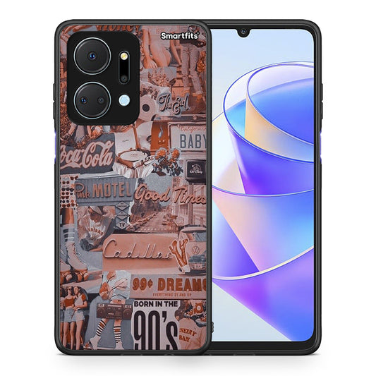 Θήκη Honor X7a Born In 90s από τη Smartfits με σχέδιο στο πίσω μέρος και μαύρο περίβλημα | Honor X7a Born In 90s case with colorful back and black bezels
