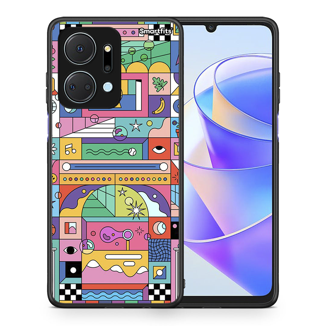 Θήκη Honor X7a Bubbles Soap από τη Smartfits με σχέδιο στο πίσω μέρος και μαύρο περίβλημα | Honor X7a Bubbles Soap case with colorful back and black bezels