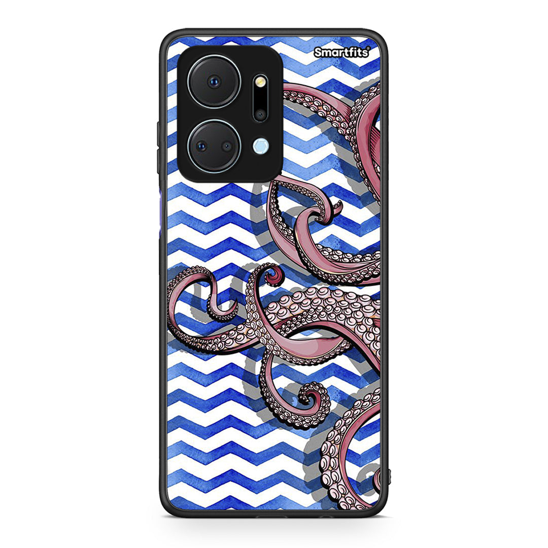 Honor X7a Chevron Devilfish θήκη από τη Smartfits με σχέδιο στο πίσω μέρος και μαύρο περίβλημα | Smartphone case with colorful back and black bezels by Smartfits
