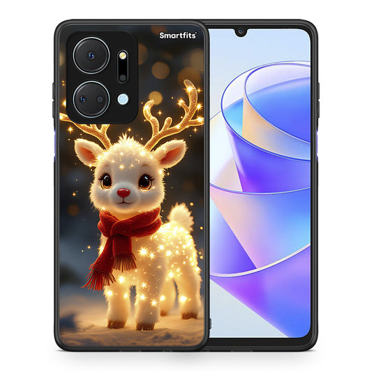 Θήκη Honor X7a Christmas Cutie από τη Smartfits με σχέδιο στο πίσω μέρος και μαύρο περίβλημα | Honor X7a Christmas Cutie case with colorful back and black bezels