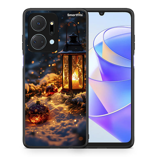 Θήκη Honor X7a Christmas Ornaments από τη Smartfits με σχέδιο στο πίσω μέρος και μαύρο περίβλημα | Honor X7a Christmas Ornaments case with colorful back and black bezels