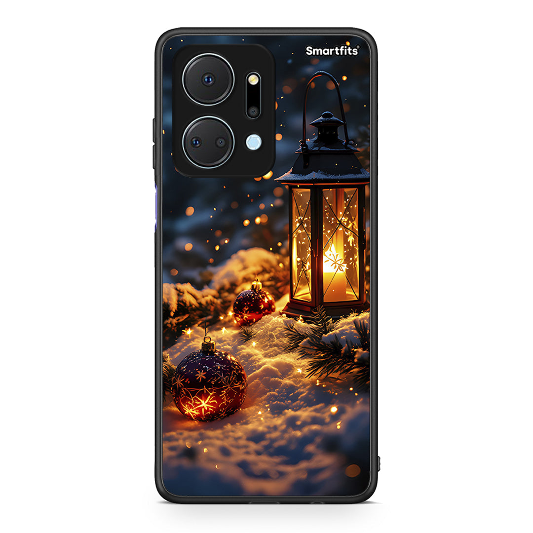 Honor X7a Christmas Ornaments θήκη από τη Smartfits με σχέδιο στο πίσω μέρος και μαύρο περίβλημα | Smartphone case with colorful back and black bezels by Smartfits