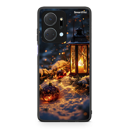 Honor X7a Christmas Ornaments θήκη από τη Smartfits με σχέδιο στο πίσω μέρος και μαύρο περίβλημα | Smartphone case with colorful back and black bezels by Smartfits