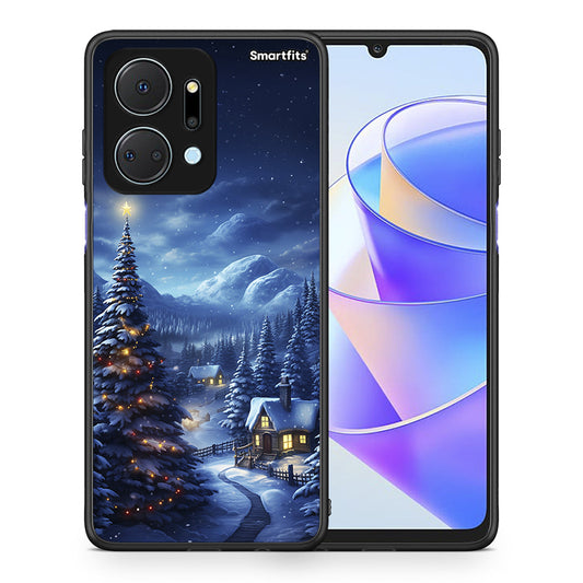 Θήκη Honor X7a Christmas Scenery από τη Smartfits με σχέδιο στο πίσω μέρος και μαύρο περίβλημα | Honor X7a Christmas Scenery case with colorful back and black bezels
