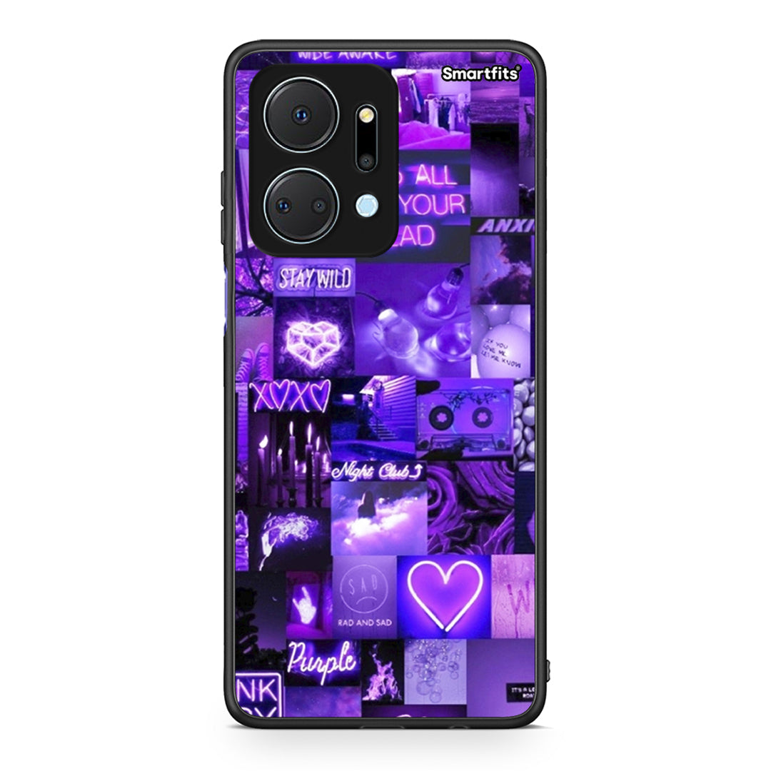 Honor X7a Collage Stay Wild Θήκη Αγίου Βαλεντίνου από τη Smartfits με σχέδιο στο πίσω μέρος και μαύρο περίβλημα | Smartphone case with colorful back and black bezels by Smartfits