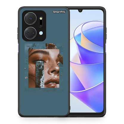 Θήκη Honor X7a Cry An Ocean από τη Smartfits με σχέδιο στο πίσω μέρος και μαύρο περίβλημα | Honor X7a Cry An Ocean case with colorful back and black bezels